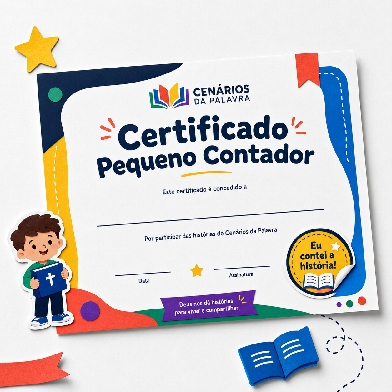 Certificado Pequeno Contador impresso